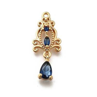 Brass Micro Pave Cubic Zirconia Pendants