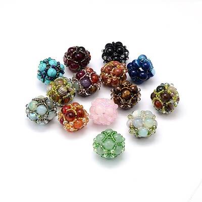 Natural & Synthetic Mixed Stone Beads