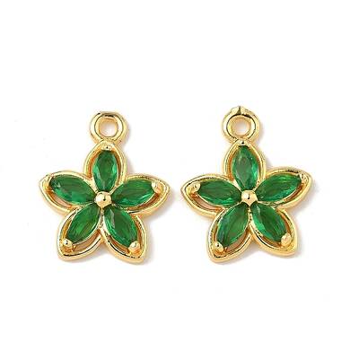 Brass Micro Pave Cubic Zirconia Pendants