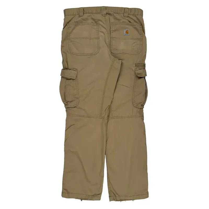 Carhartt Cargo Trousers - 34W 31L Beige Cotton Blend | Size: 34″ waist