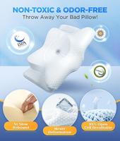 Memory Foam Neck Pillow, Soft Comfortable Contour Sleep Pillow, Neck Pillow for Sleepers, Father's Day Gifts for Him