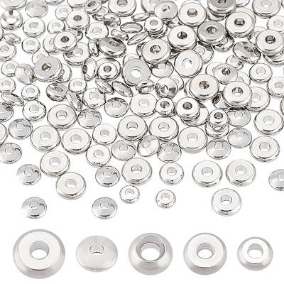 200Pcs 5 Styles Brass Spacer Beads