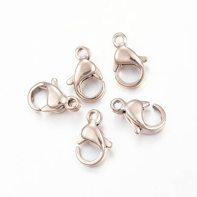 Ion Plating(IP) 304 Stainless Steel Lobster Claw Clasps