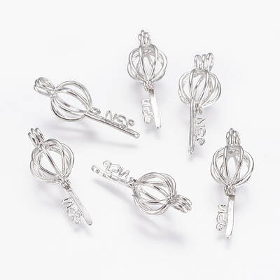 Brass bead Cage Pendants