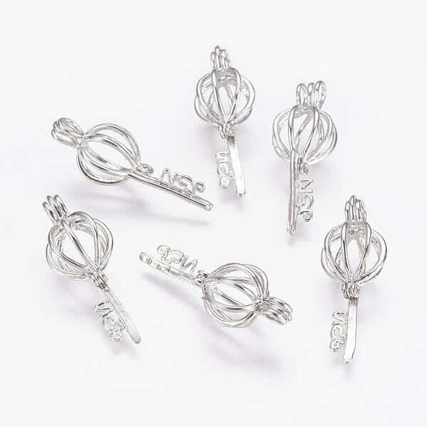 Brass bead Cage Pendants