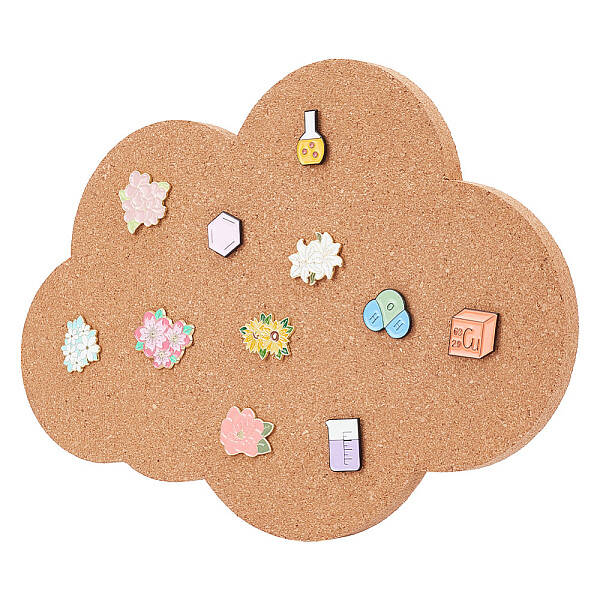 Cloud Wall Mounted Brooch Jewelry Display Cork Tray