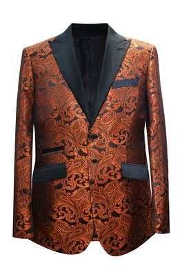 Paisley-400 Orange - Mens Wholesale Blazers