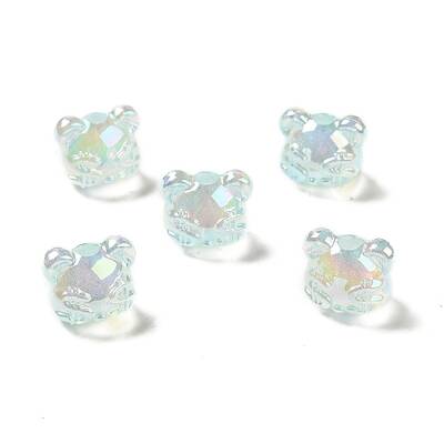 UV Plating Rainbow Iridescent Acrylic Beads