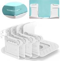 Adjustable Elastic Bed Sheet Clips for Mattress - 4-Pack Bed Sheet Straps Holder with Anti-Slip Tuck Tool, Universal Fit 5-18...