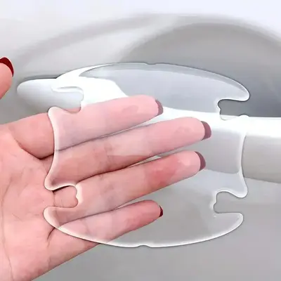 Car Door Handle Protective Film, Transparent Waterproof Car Door Handle Protector, Invisible Scratch Protector for Car Door H...