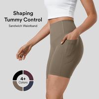 Halara UltraSculpt SoCinched High Waisted Tummy Control Side Pocket Shaping Training Biker Shorts #summer Durable Wearability...