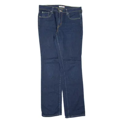 LEVI'S 505 Long Womens Jeans Blue Slim Straight Charcoal Wash W33 L33