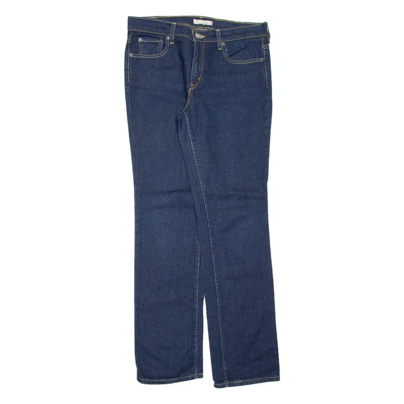 LEVI'S 505 Long Womens Jeans Blue Slim Straight Charcoal Wash W33 L33