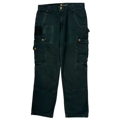 Carhartt Cargo Trousers - 33″ Waist Black Cotton