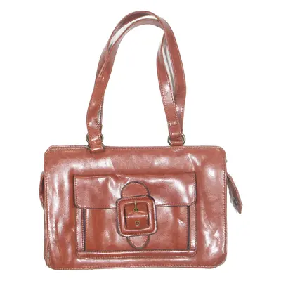 ACCESSORIZE Womens Handbag Brown Leather Faux Leather