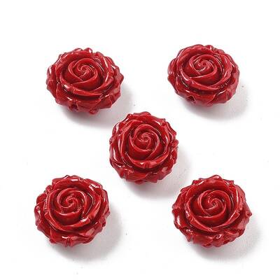 Synthetic Coral Carved Beads