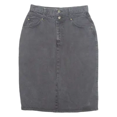 LEVI'S Womens Straight Skirt Grey Midi Denim M
