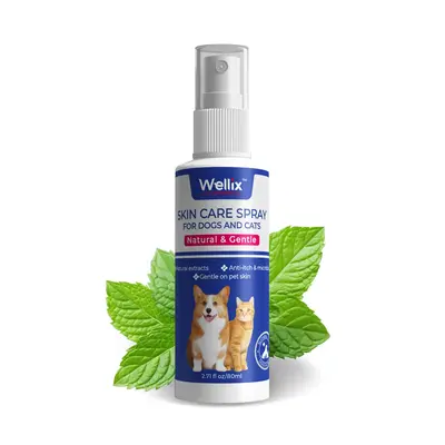 Wellix Hot Spot Spray for Dogs & Cats β Plant-Based Formula Itch & Skin Relief, 80ml