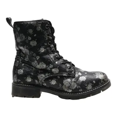 DOCKERS Lace-Up Boots Black Leather Womens UK 8
