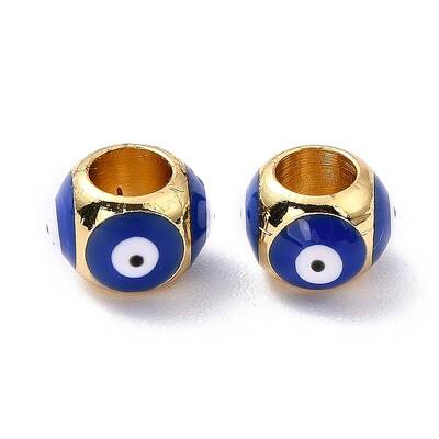 Real 18K Gold Plated Brass European Beads