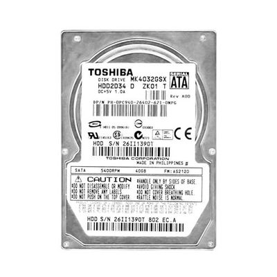 0PC940 Dell 40GB 5400RPM SATA 1.5Gb/s 8MB Cache 2.5-Inch Hard Drive