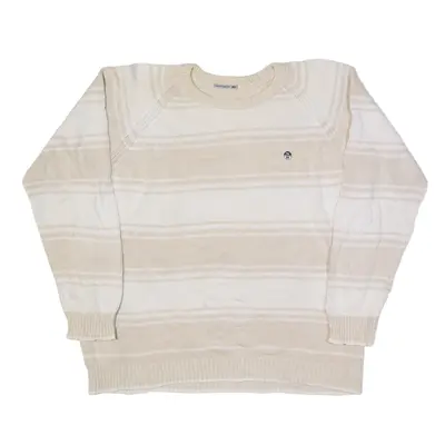 NORTH SAILS Patterned Jumper Beige Striped Tight Knit Womens L