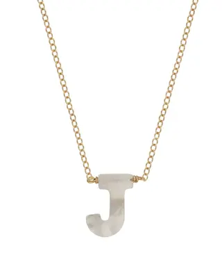 Dawn Initial Necklace | Metal Color: Gold | Style: J