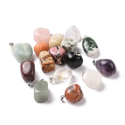 Natural Mixed Stone Pendants