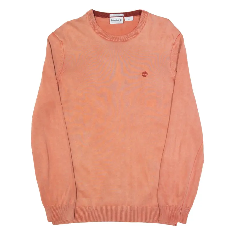 TIMBERLAND Mens Jumper Orange Tight Knit M