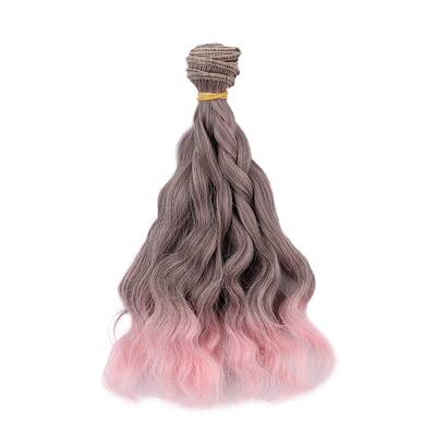 Plastic Long Curly Hair Doll Wig Hair