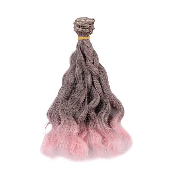 Plastic Long Curly Hair Doll Wig Hair