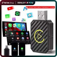 Dealsforyoudays | 2-in-1 Mini Wireless CarPlay Adapter for Apple&Android Auto,for Factory Wired Carplay Cars from 2016 Onward...