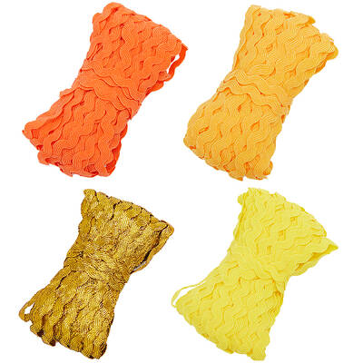 50M 4 Colors Wave Bending Fringe Trim