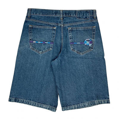 Hip Hop Mecca Denim Shorts - 36W 13L Blue Cotton