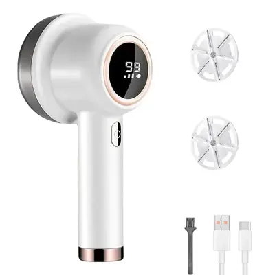 Rechargeable Fabric Shaver Electric Lint Remover with LED Display and Large Capacity Container 3, Settings Control Shaver Eas...