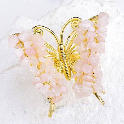 Raw Natural Rose Quartz Chip Mineral Specimen Display Decorations