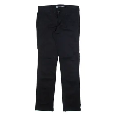 DICKIES Womens Trousers Black Slim Straight W30 L32