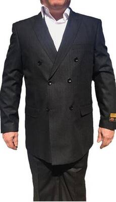 Men Black lassic Fit Suit - Pleated Pants - Athletic Fit Suits - Executive Cut Suit