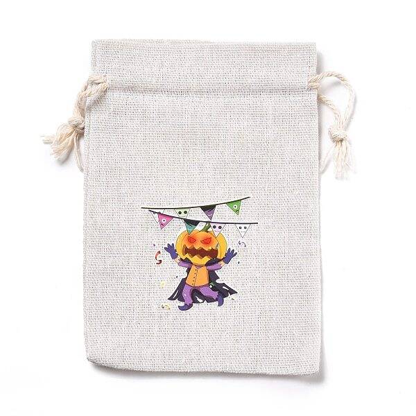 Halloween Cotton Cloth Storage Pouches