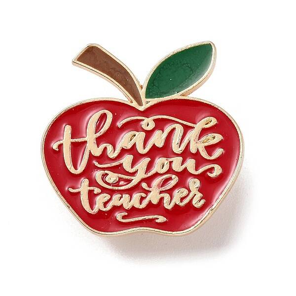 Teacher's Day Theme Rack Plating Light Gold Alloy Brooches