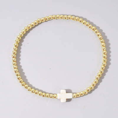 Brass Bead Stretch Bracelets for Women
