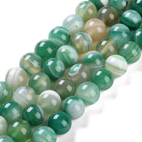 Natural Striped Agate/Banded Agate Beads Strands