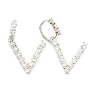 Brass Micro Pave Clear Cubic Zirconia Pendants