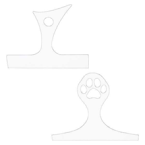 DICOSMETIC 2Pcs Acrylic Router Templates 2 Styles Board Handle Templates Woodworking Tracing Stencils for DIY Kitchen Craft