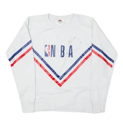 FRUIT OF THE LOOM NBA USA Sweatshirt White Womens S