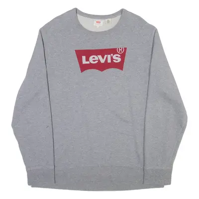 LEVI'S Mens Sweatshirt Grey Crew Neck XL