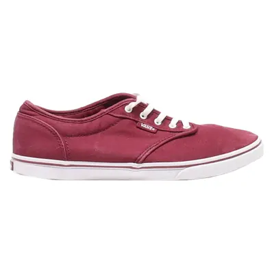 VANS Old Skool Low Top Trainers Red Canvas Womens UK 6