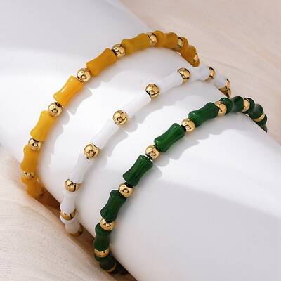 304 Stainless Steel Beaded Bracelets for Women