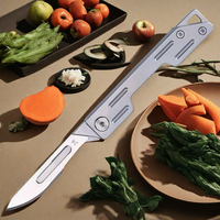 5-Inch Super Sharp Stainless Steel Kitchen Knife - Professional Meat Cutting Cooking Knife (One Handle + 20 Blades) Kitchenwa...