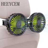 HEEYCEM USB Car Cooling Fan, 3 Speeds 360° Rotatable Vehicle Rear Headrest Fan, Powerful Electric Air Circulation Fan for Se...